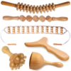 Body Wood Therapy Complete Kit Wooden Maderotherapy Kit for Reductive Massage Colombian Wood Therapy Tools for Body Contour Tool